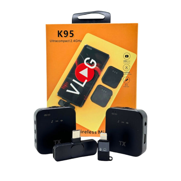 K95 3-in-1 Wireless Dual Microphone with Noise Reduction