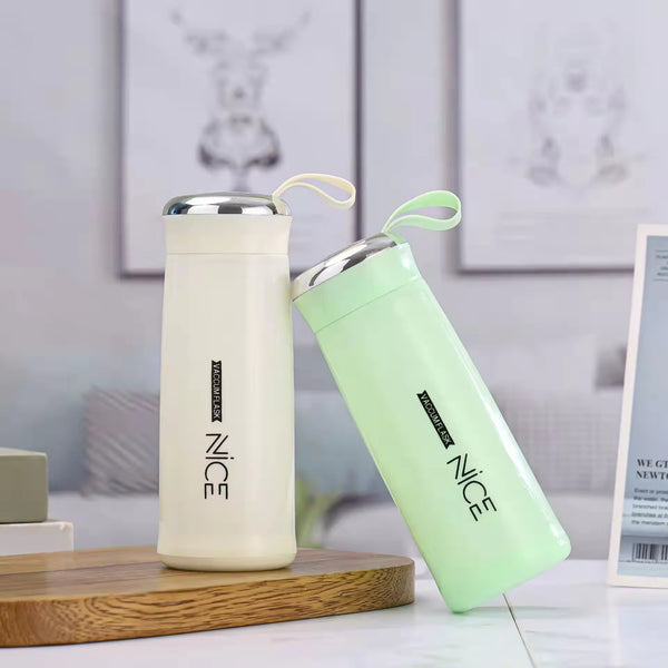 Mini Flask Glass Water Bottle with Vacuum Insulation | Temperature Resistant